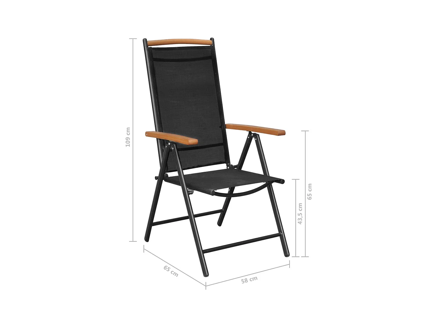 Ensemble de salle à aluminium noire 58 x 65 x 109 cm 02_0013700