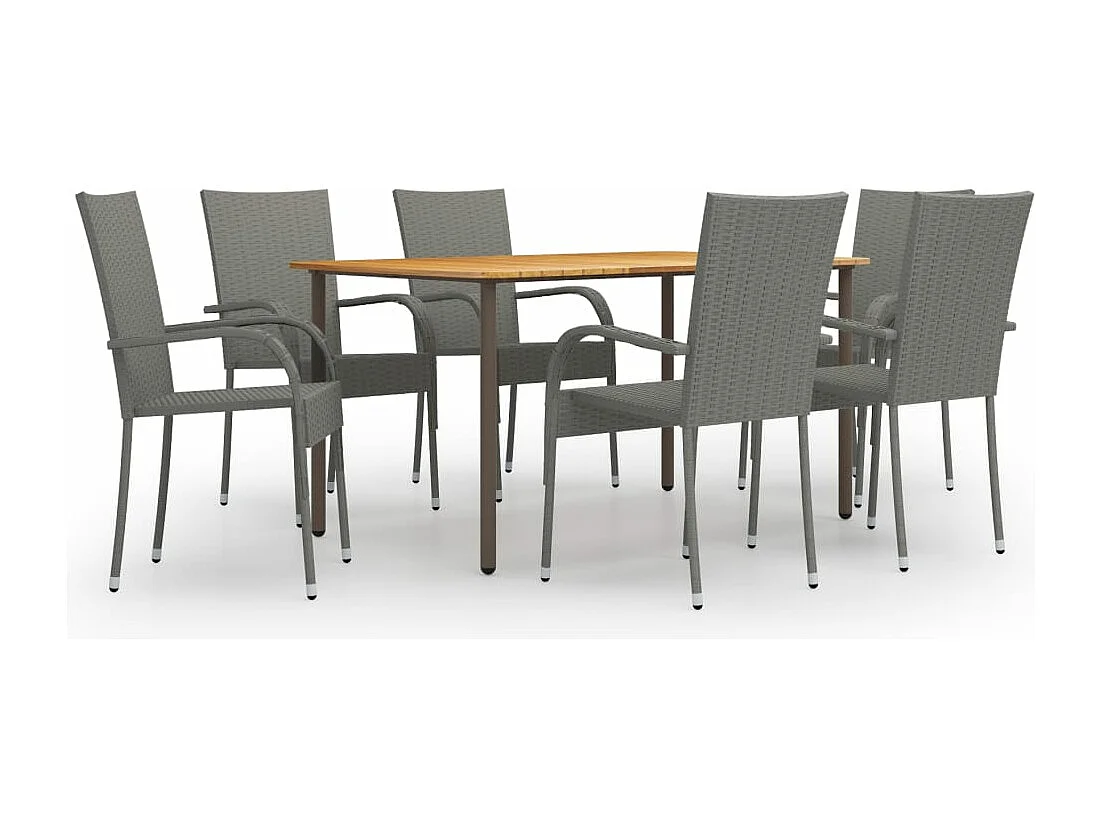 Ensemble de salle à résine grise 55.5 x 53.5 x 95 cm 02_0014051