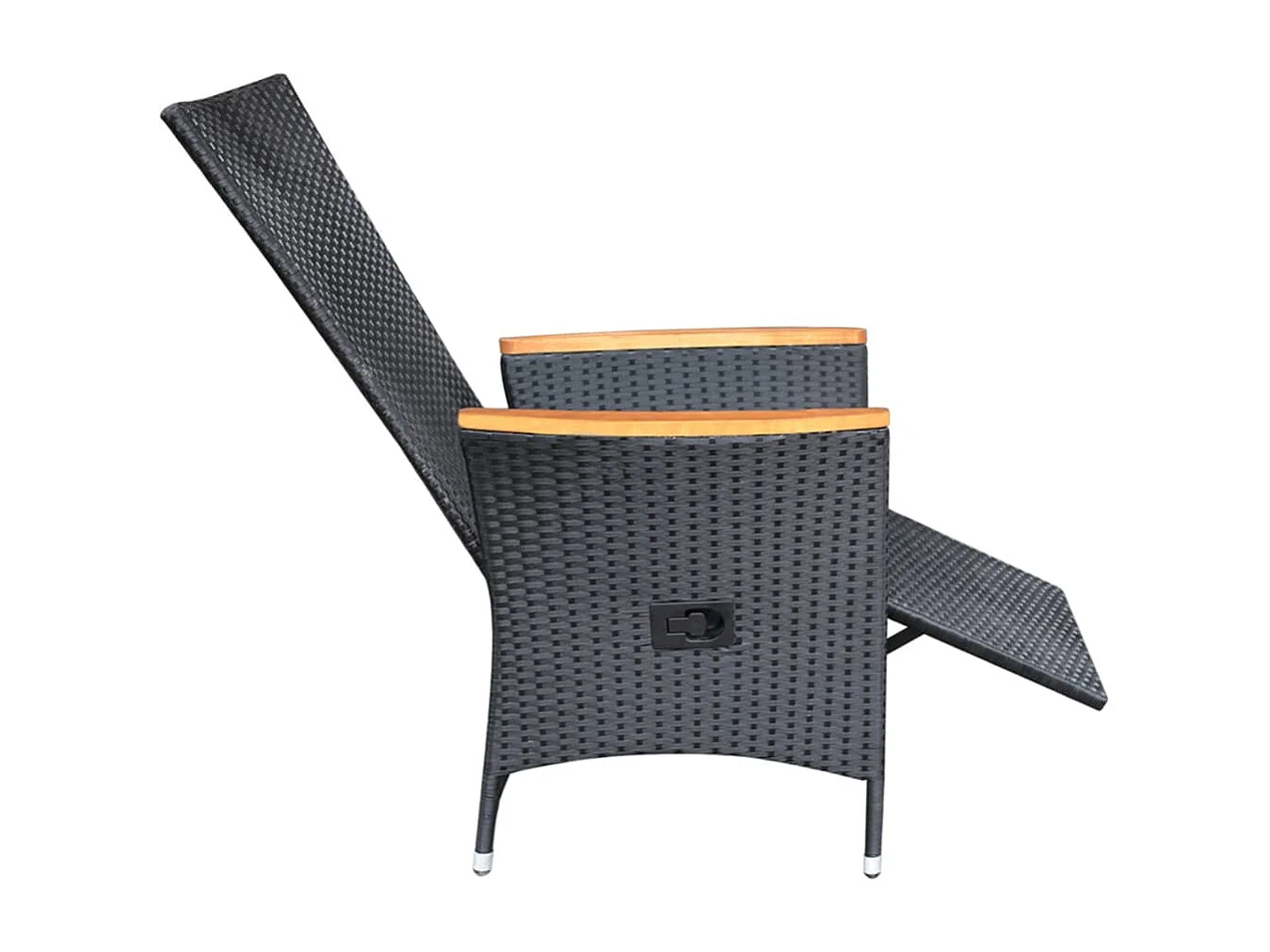 Juego de comedor de jardín muebles de exterior 7 piezas resina tejida negra 02_0014056