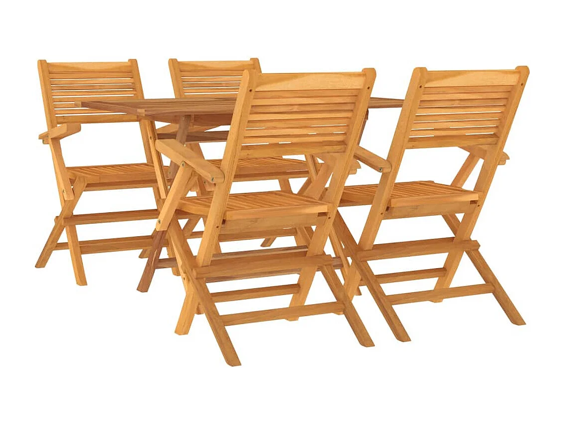 Ensemble à dîner salon bois marron 120 x 70 x 4 cm 02_0014352