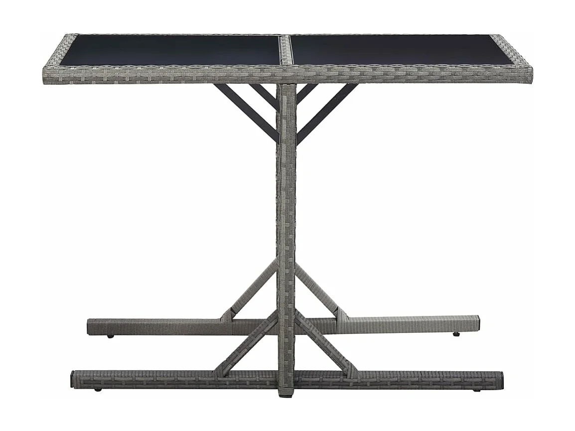 Juego de comedor de jardín muebles de exterior 3 piezas gris 02_0013622