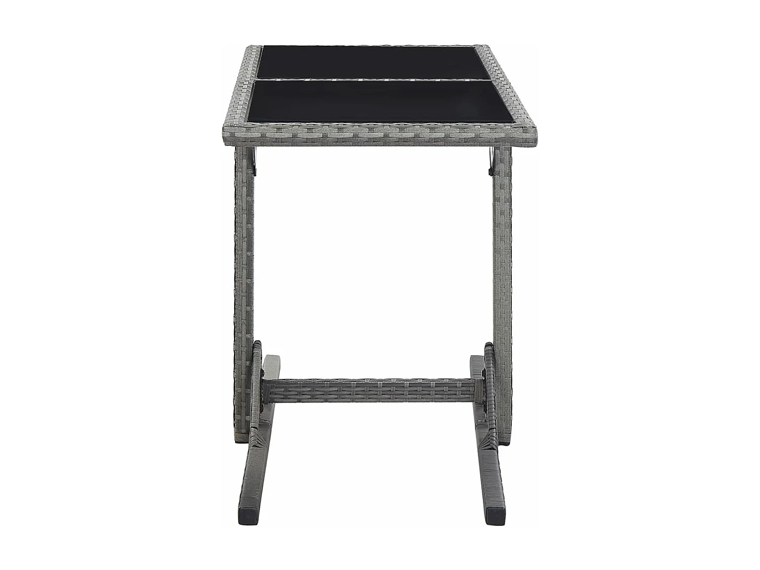 Juego de comedor de jardín muebles de exterior 3 piezas gris 02_0013622