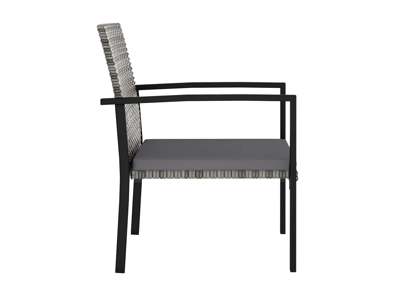 Conjunto de comedor de jardín muebles de exterior 9 piezas resina mimbre gris 02_0014128