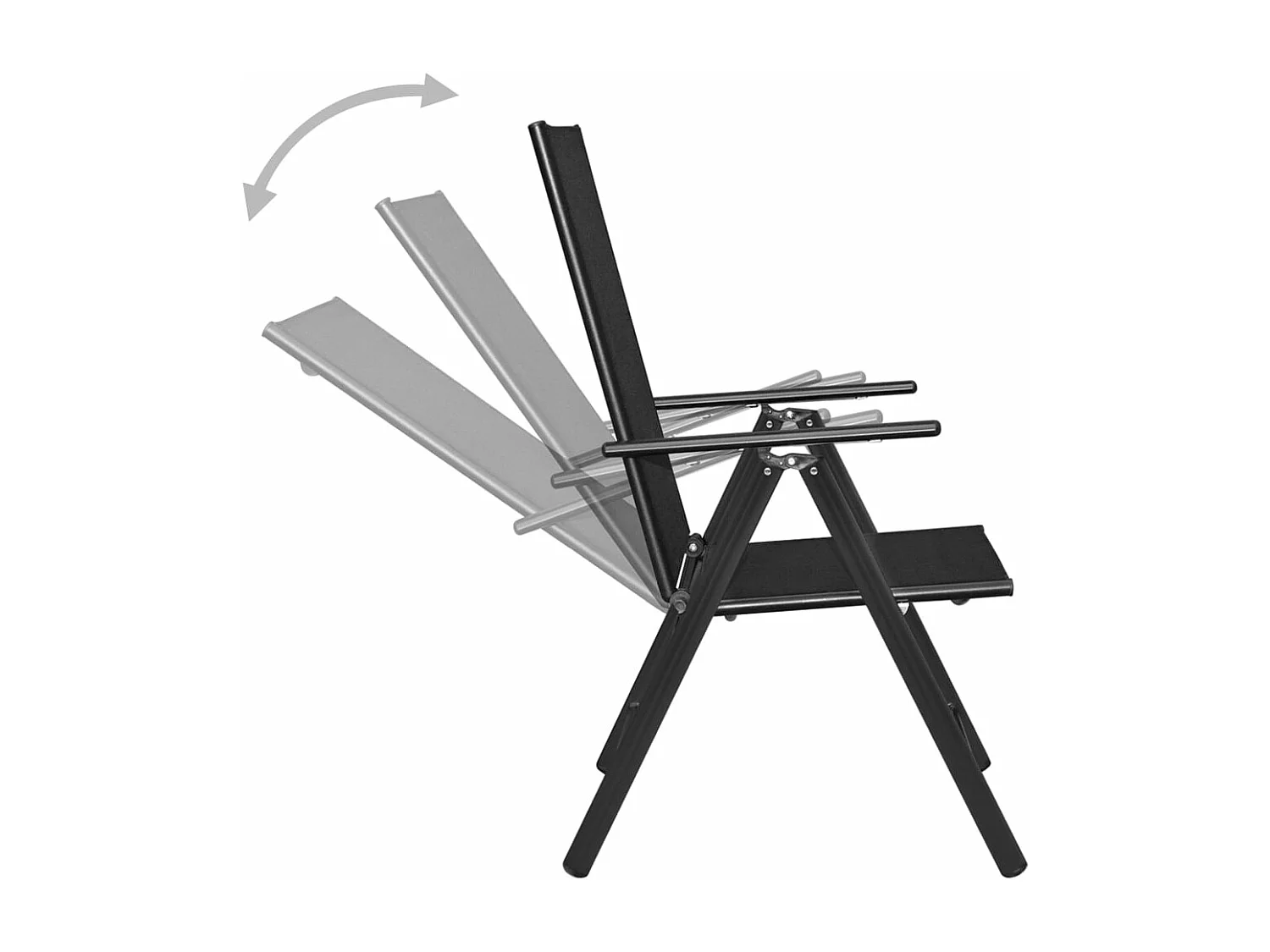 Set da pranzo da giardino mobili da esterno 7 pezzi alluminio nero 02_0013917