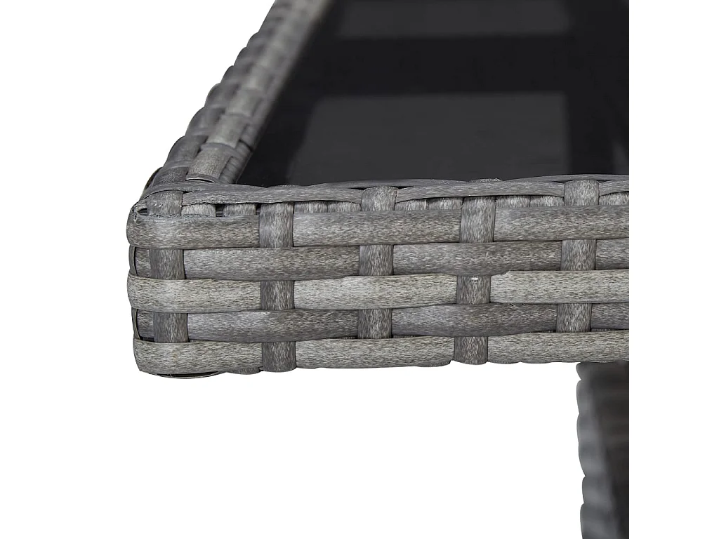 Juego de comedor muebles de jardín muebles de exterior 5 piezas resina tejida gris y vidrio 02_0014314