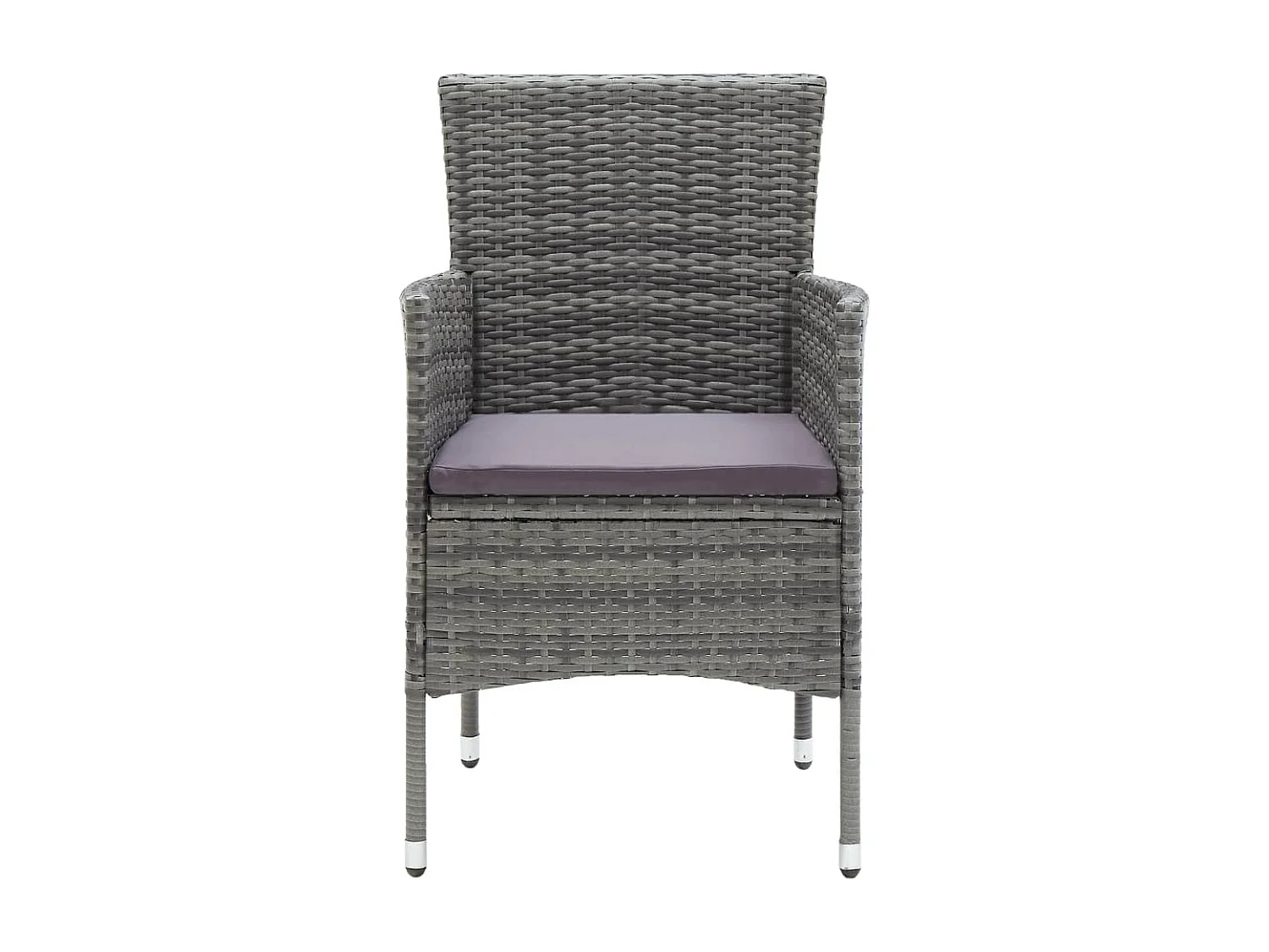 Juego de comedor muebles de jardín muebles de exterior 5 piezas resina tejida gris y vidrio 02_0014314