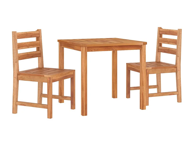 Set da pranzo per mobili da giardino mobili da esterno 3 pezzi in legno massello di teak 02_0014262