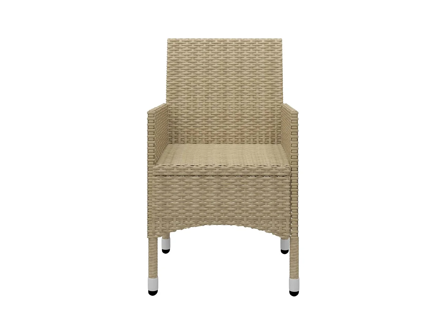 Mobili da pranzo mobili da giardino 3 pezzi in resina intrecciata beige e vetro 02_0014748