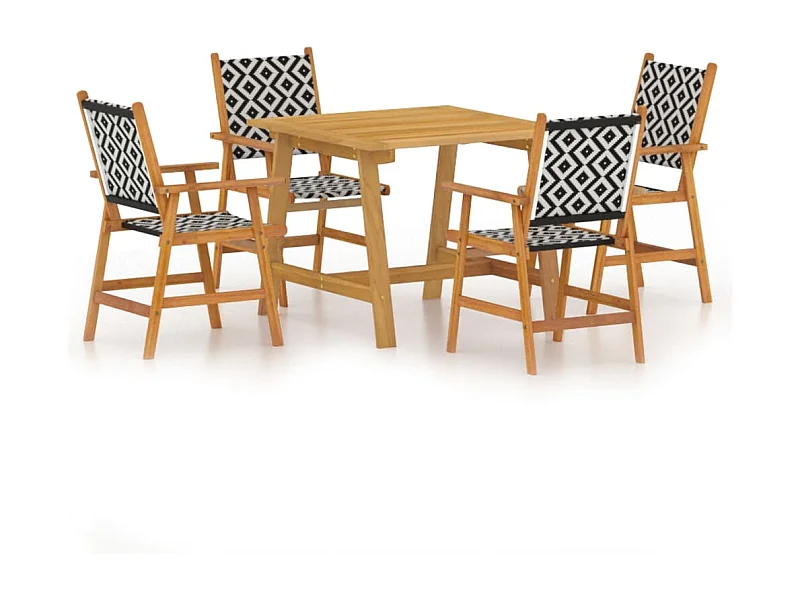 Ensemble de salle à bois marron 56 x 62 x 92 cm 02_0013753