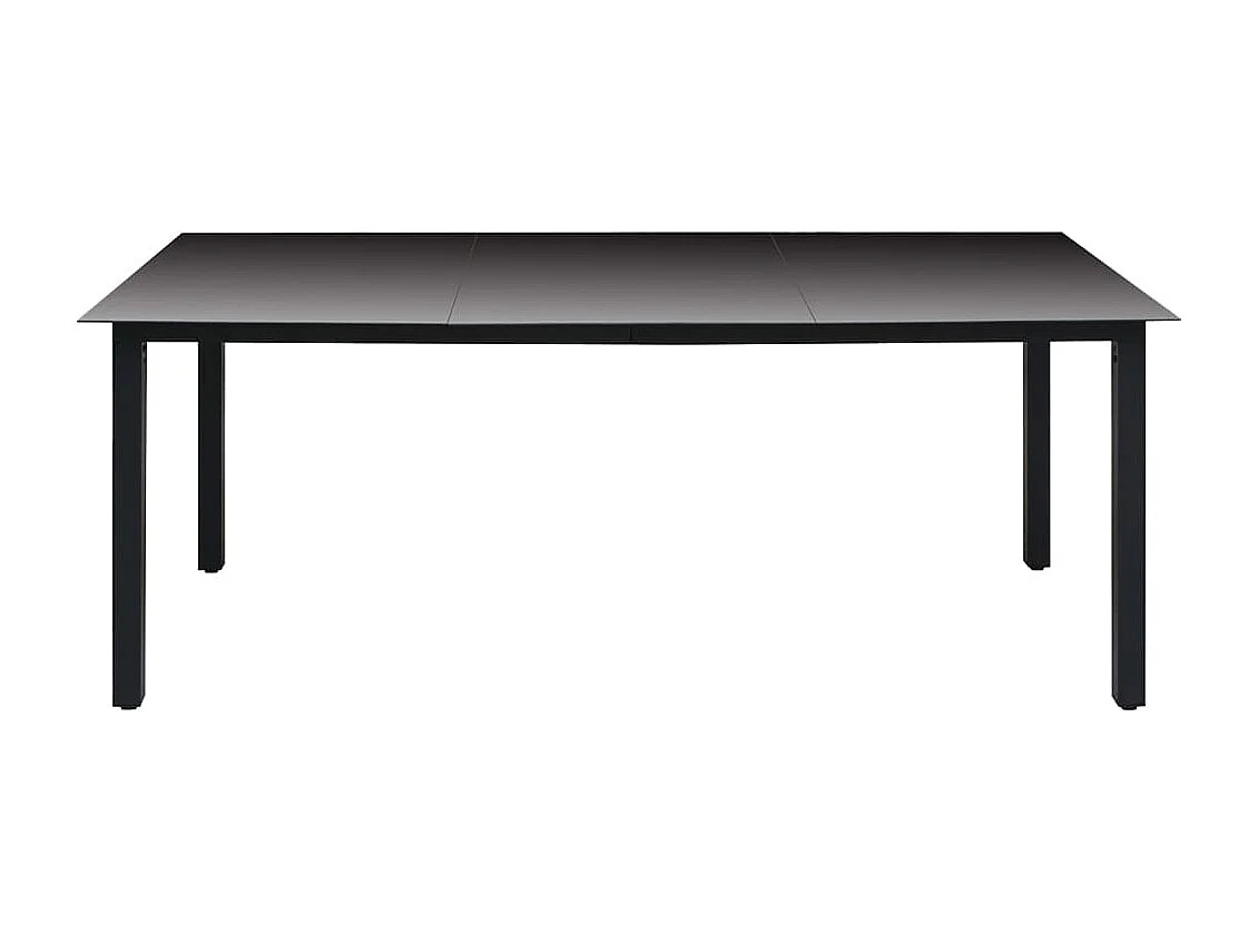 Set da pranzo da giardino mobili da esterno 7 pezzi nero e marrone 02_0014045