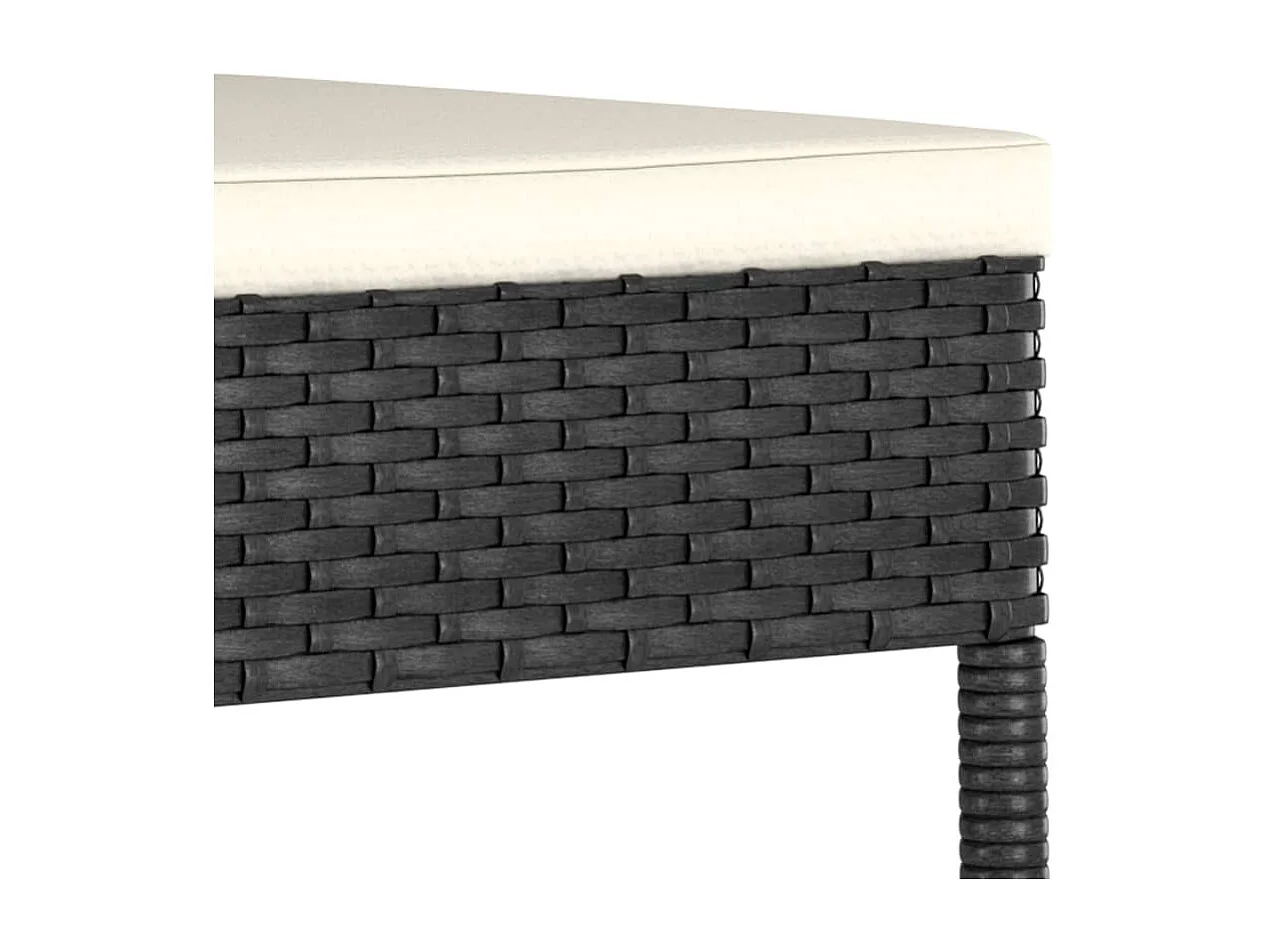 Juego de comedor de jardín muebles de exterior 3 piezas resina tejida negra 02_0013686