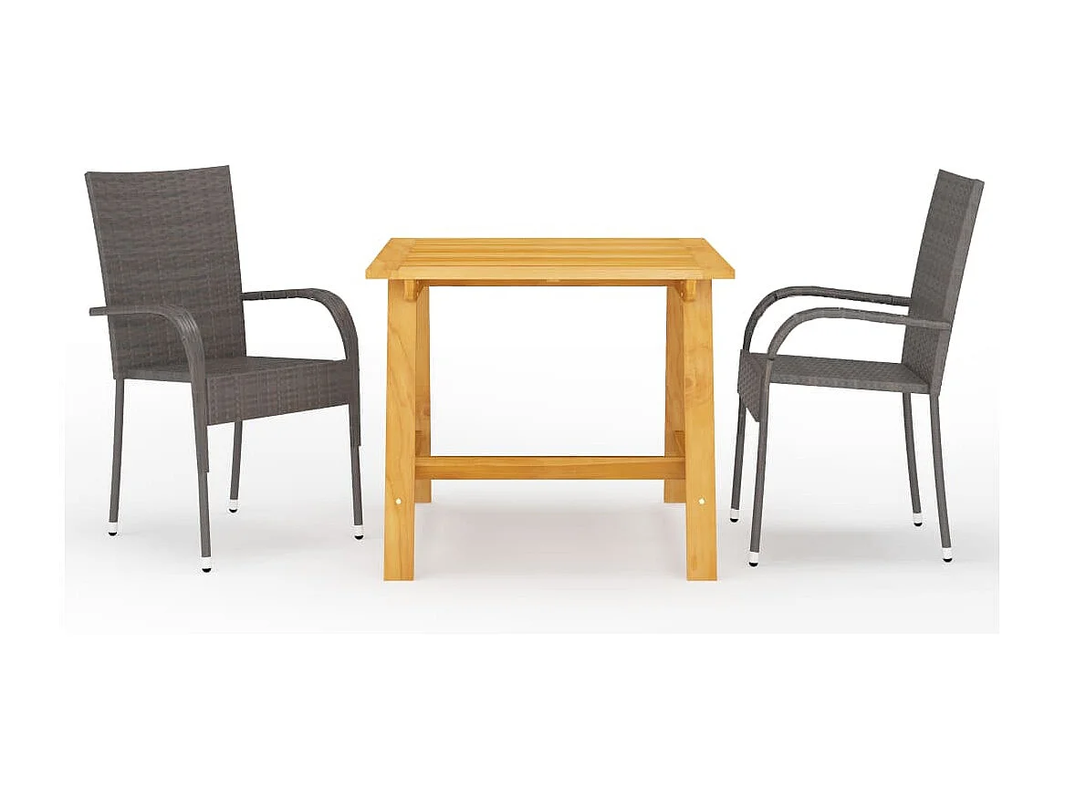 Ensemble de salle à marron 55.5 x 53.5 x 95 cm 02_0013641