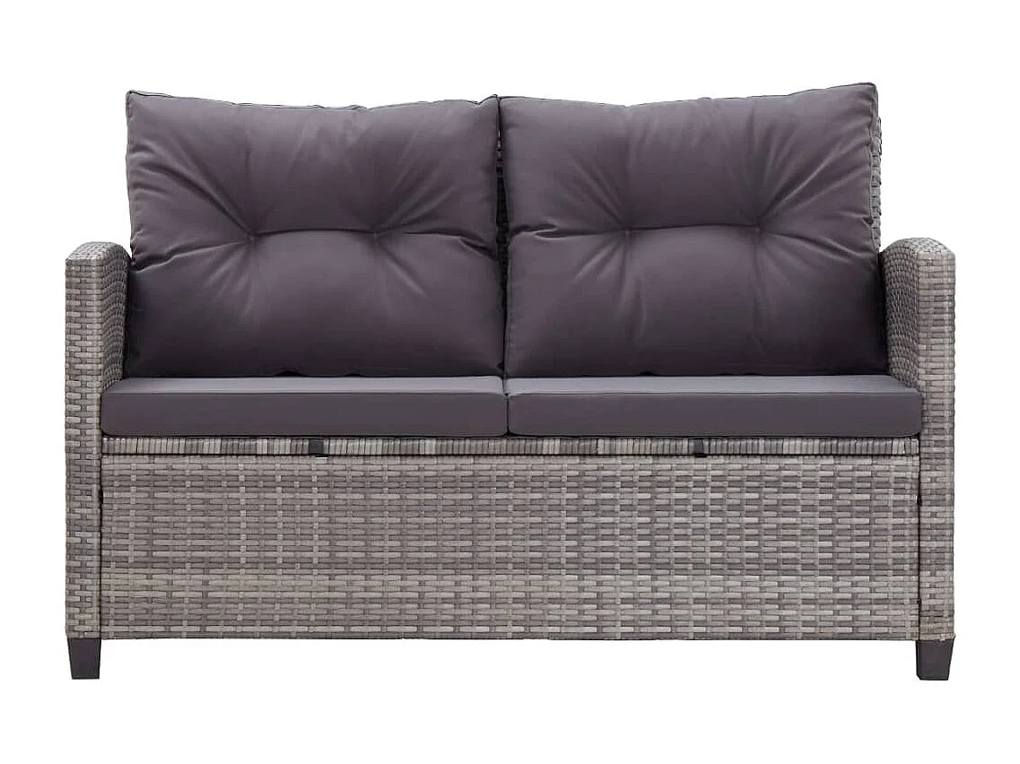 Conjunto de comedor para muebles de jardín, muebles de exterior de 3 piezas y cojines de resina tejida en gris 02_0014270