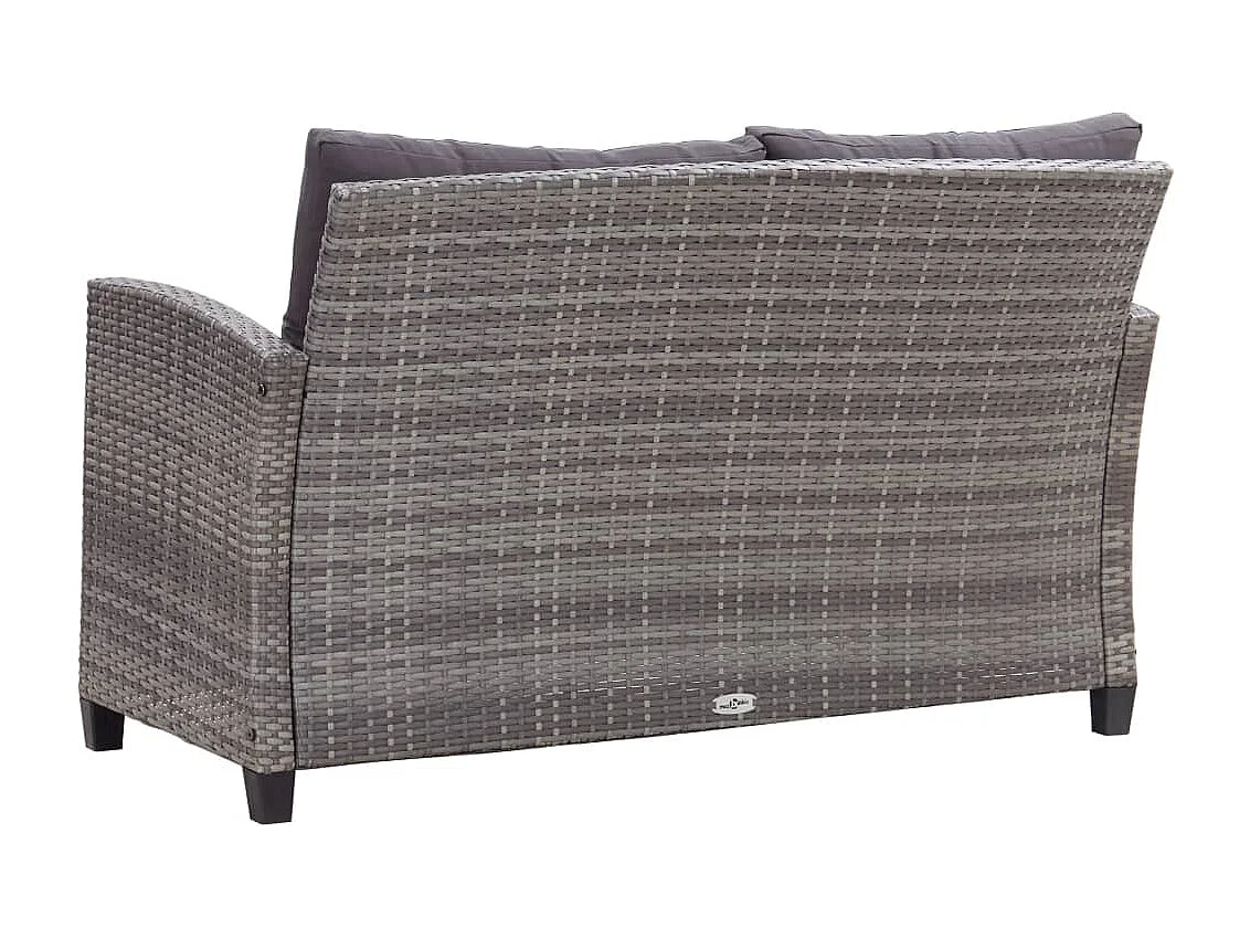 Conjunto de comedor para muebles de jardín, muebles de exterior de 3 piezas y cojines de resina tejida en gris 02_0014270