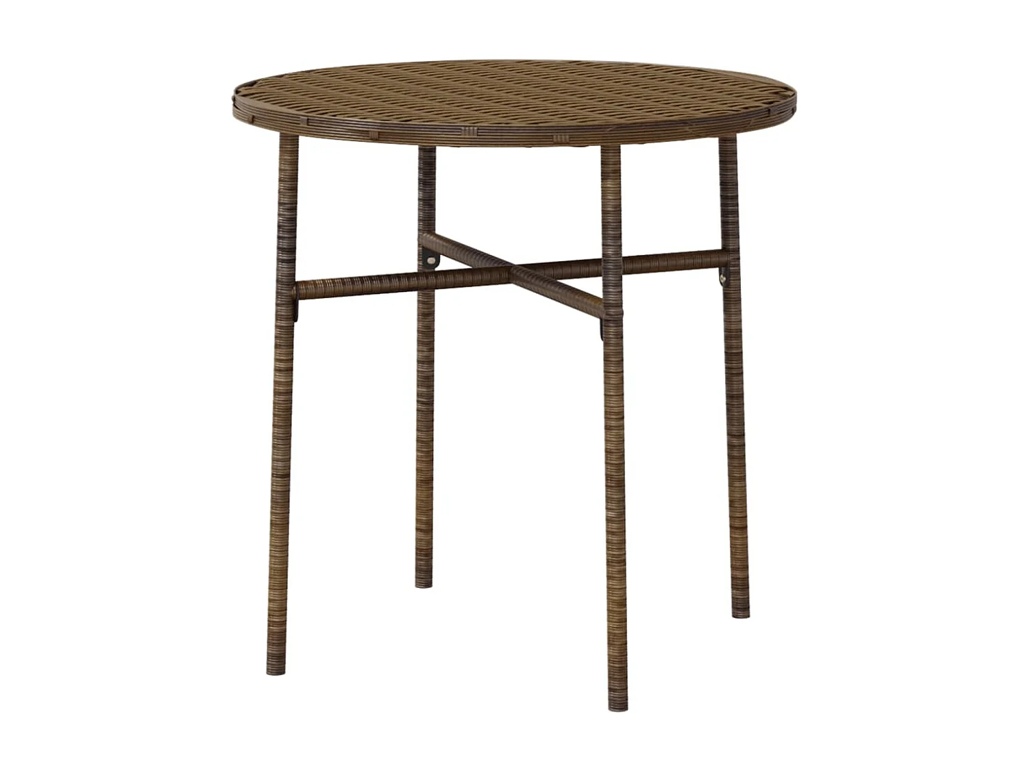 Conjunto de comedor de jardín muebles de exterior 3 piezas mimbre de resina marrón 02_0013689