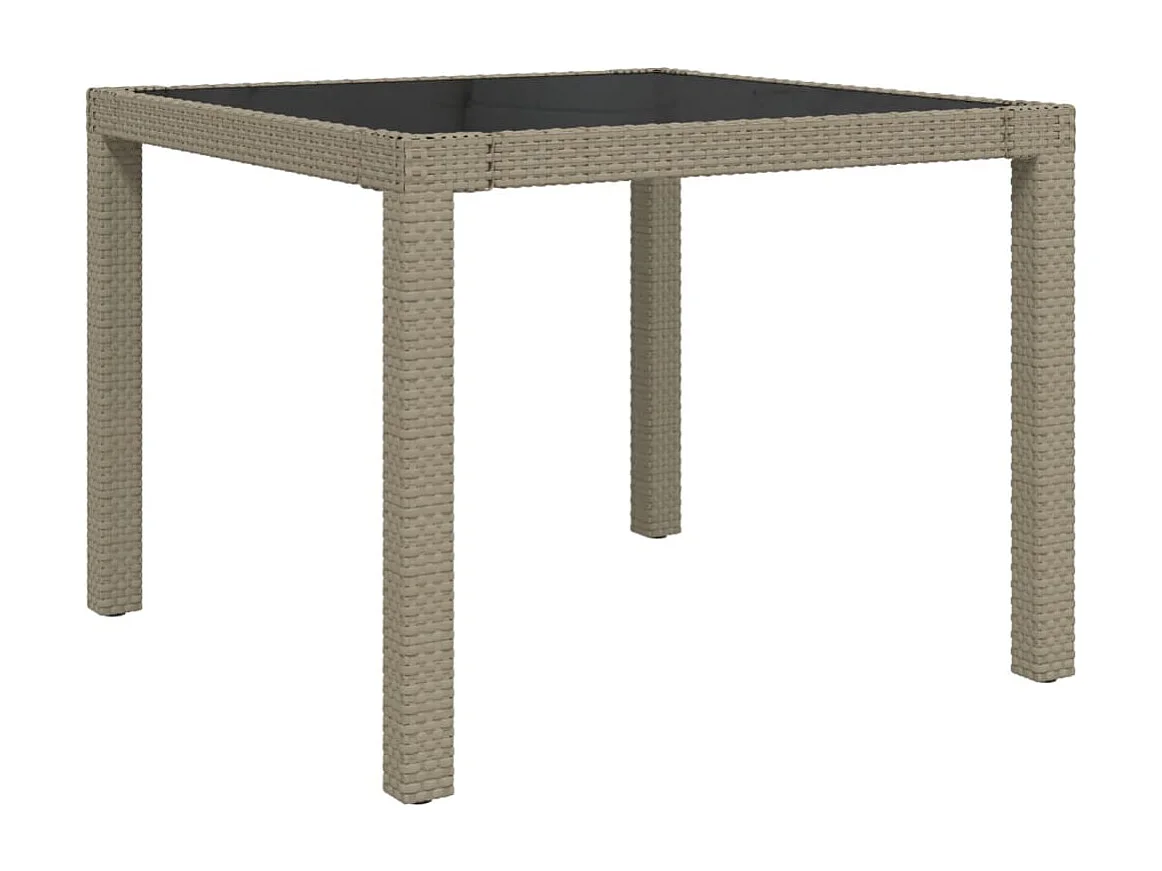 Muebles de comedor muebles de jardín 3 piezas cojines de resina tejida beige 02_0014749