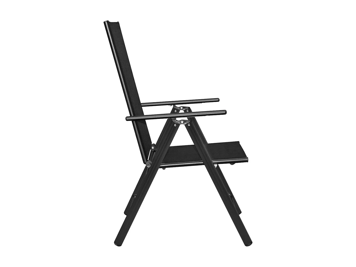 Juego de comedor muebles de jardín muebles de exterior 5 piezas aluminio y textilene negro 02_0014284