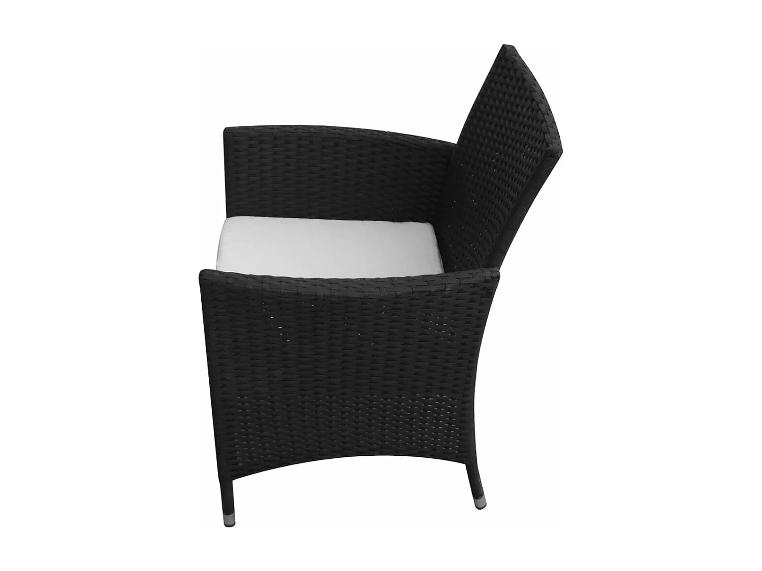 Set da pranzo per mobili da giardino 7 pezzi con cuscini in resina intrecciata nera 02_0014932