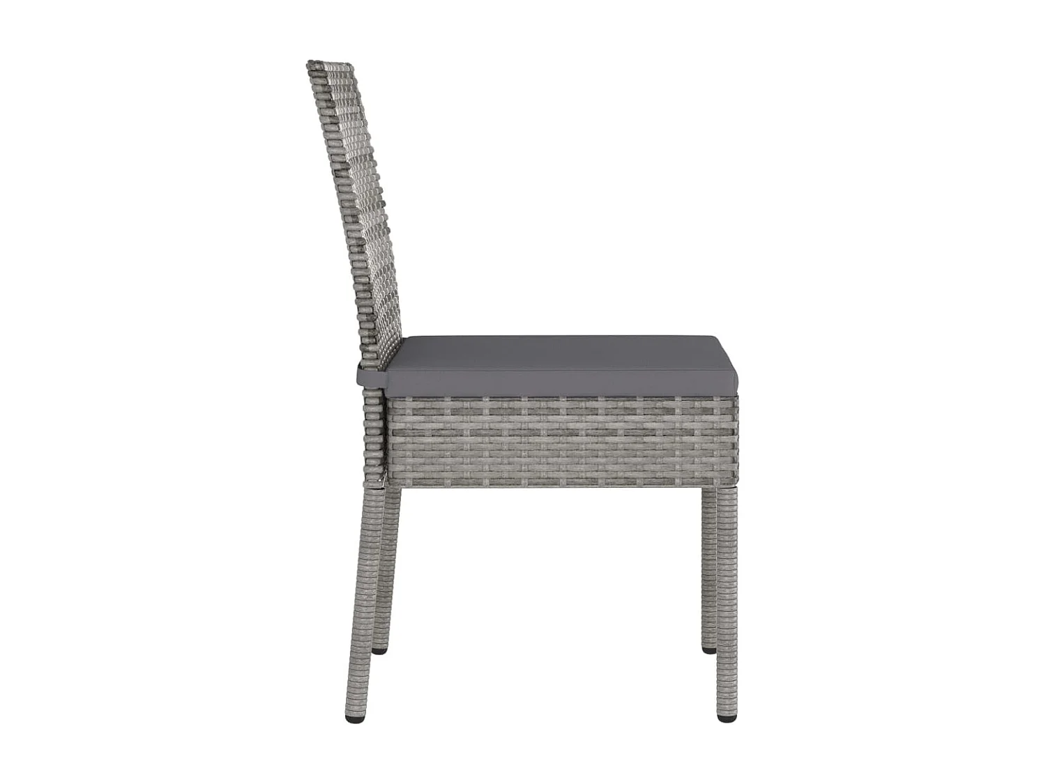 Set da pranzo da giardino mobili da esterno 5 pezzi in resina midollino grigio 02_0013907