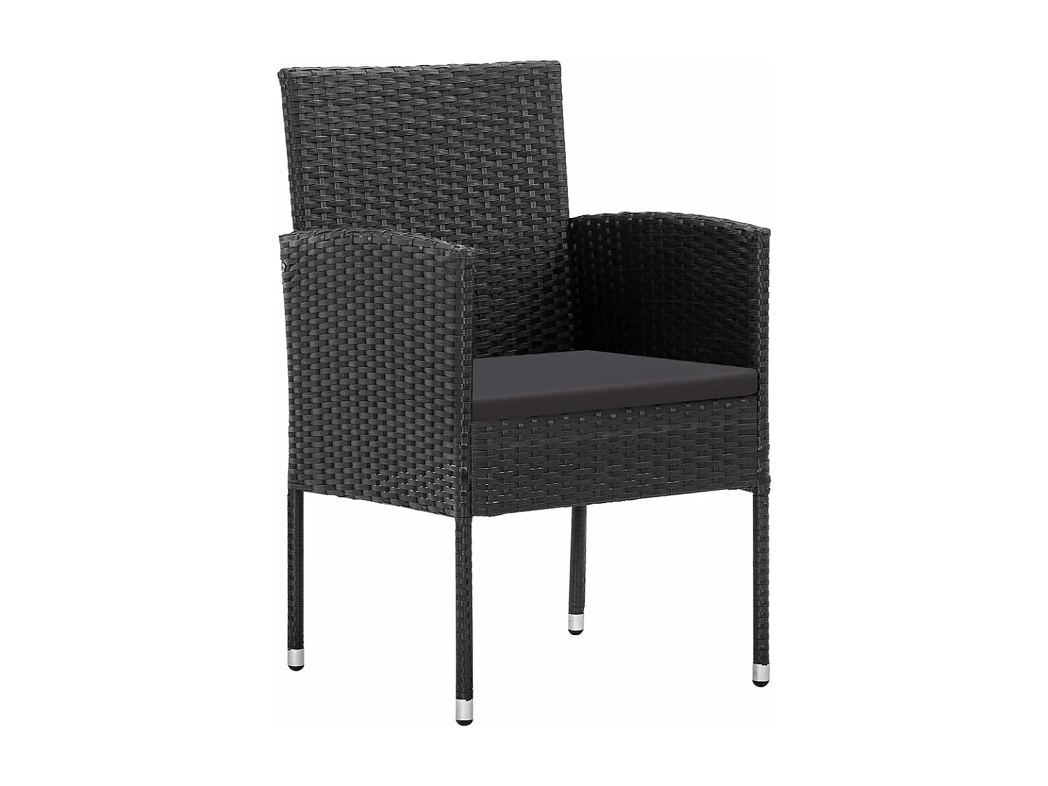 Set da pranzo da giardino mobili da esterno 5 pezzi nero 02_0013862