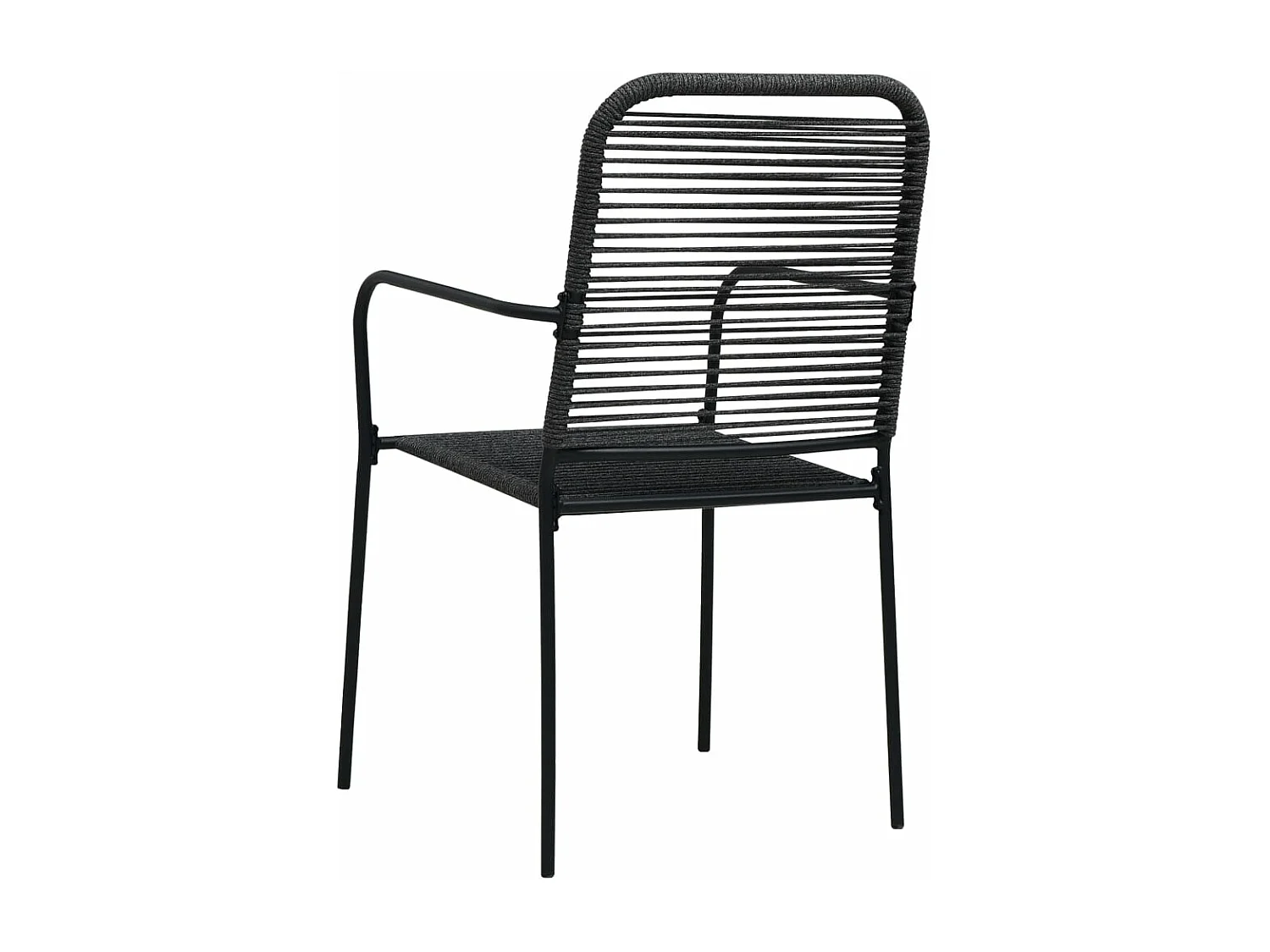 Mobilier à dîner d'extérieur noire 56 x 53.5 x 85.5 cm 02_0014656