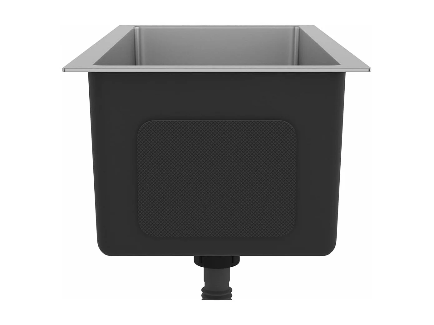 Evier de cuisine fait argenté 60 x 60 x 20 cm 02_0002455