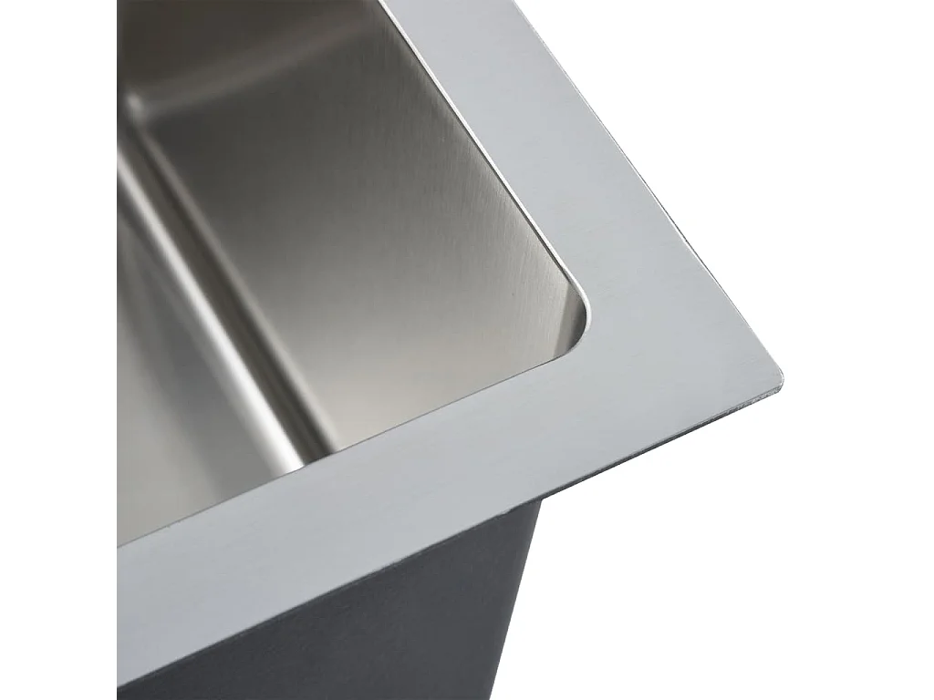 Evier de cuisine fait argenté 60 x 60 x 20 cm 02_0002455