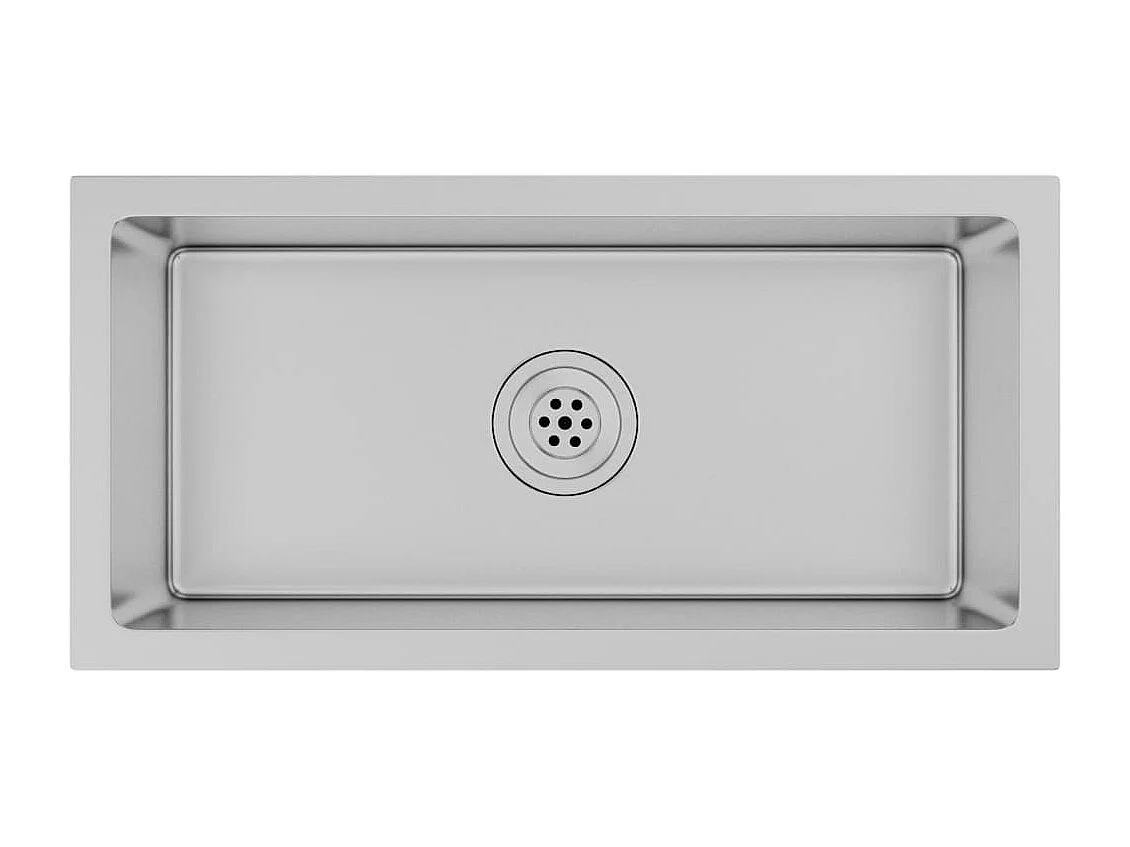 Fregadero de cocina hecho a mano, lavabo para interior de casa, baño, 60 x 30 cm, acero inoxidable, plata 02_0002455