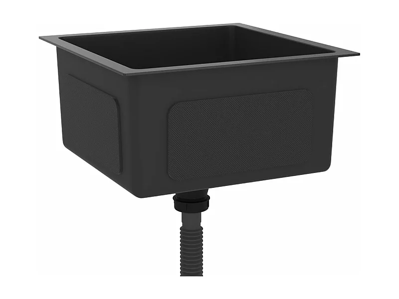 Pia de cozinha artesanal interior lavatório de banheiro preto 40 x 40 cm aço inoxidável 02_0002452