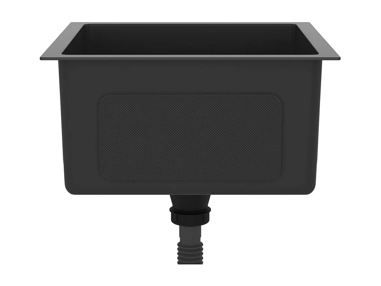 Pia de cozinha artesanal interior lavatório de banheiro preto 40 x 40 cm aço inoxidável 02_0002452
