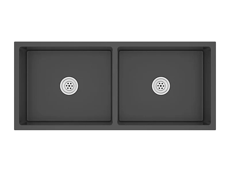 Lavello da cucina fatto a mano lavello da cucina bagno interno casa 100 x 44 cm acciaio inox nero 02_0002474