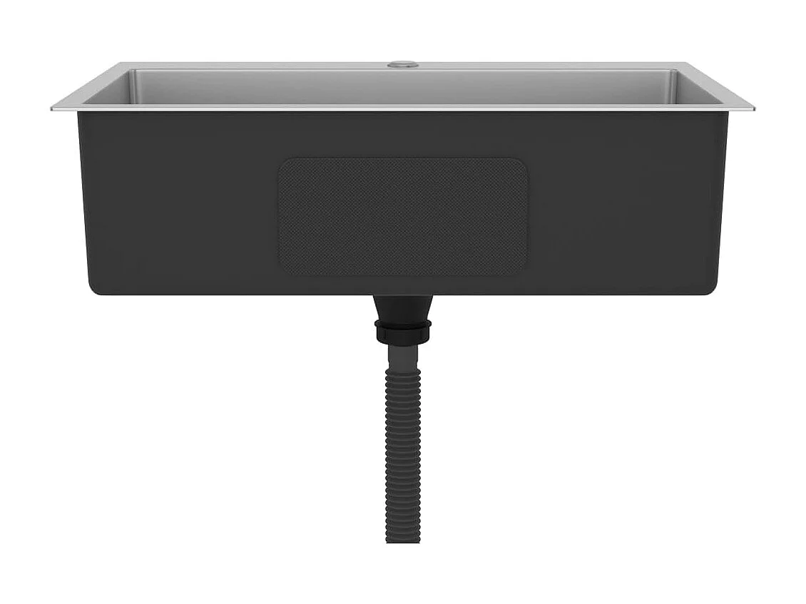 Evier de cuisine fait argenté 70 x 44 x 20 cm 02_0002465