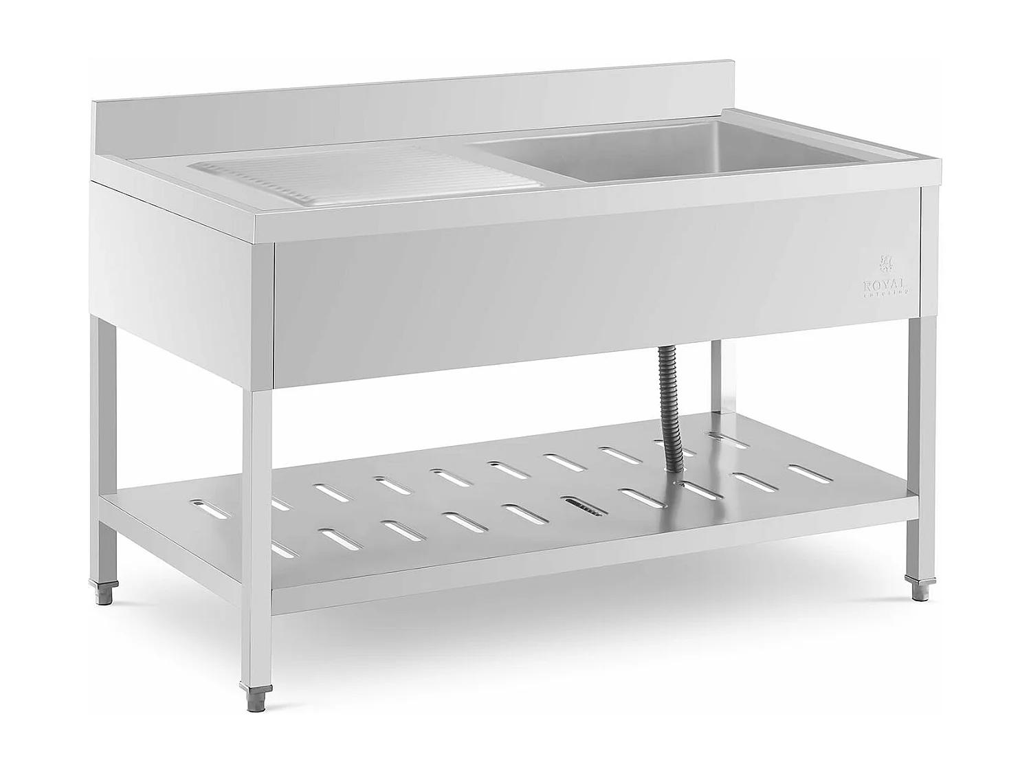 Pia profissional em aço inox pia profissional (dimensões: 140 x 70 cm, lavatório: 510x520x245 mm, aço inox) 14_0005013