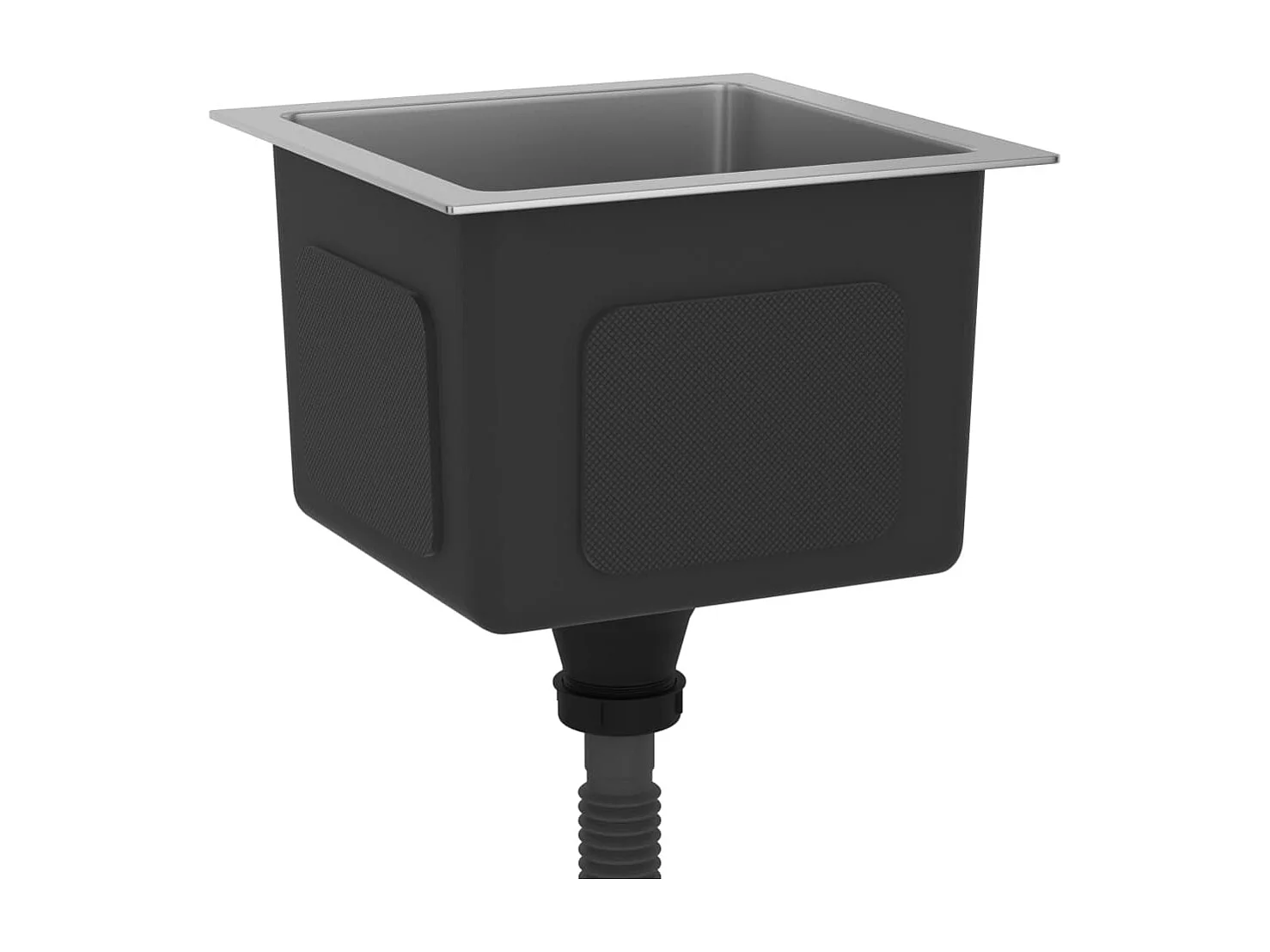 Evier de cuisine fait argenté 30 x 30 x 20 cm 02_0002449