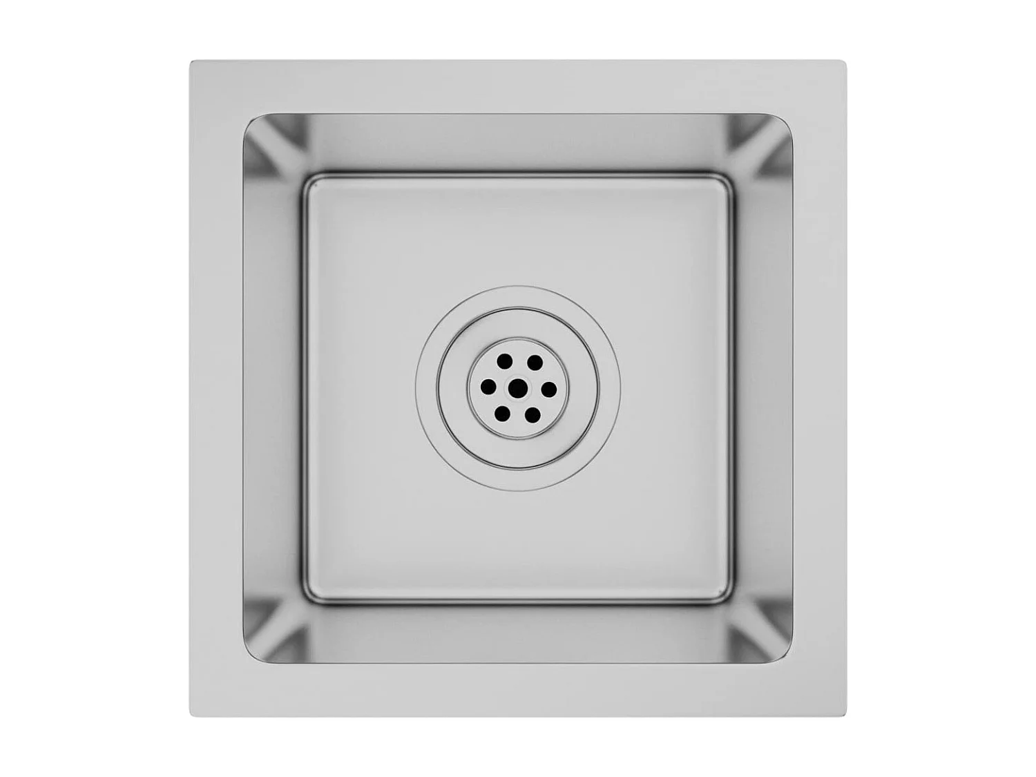 Evier de cuisine fait argenté 30 x 30 x 20 cm 02_0002449