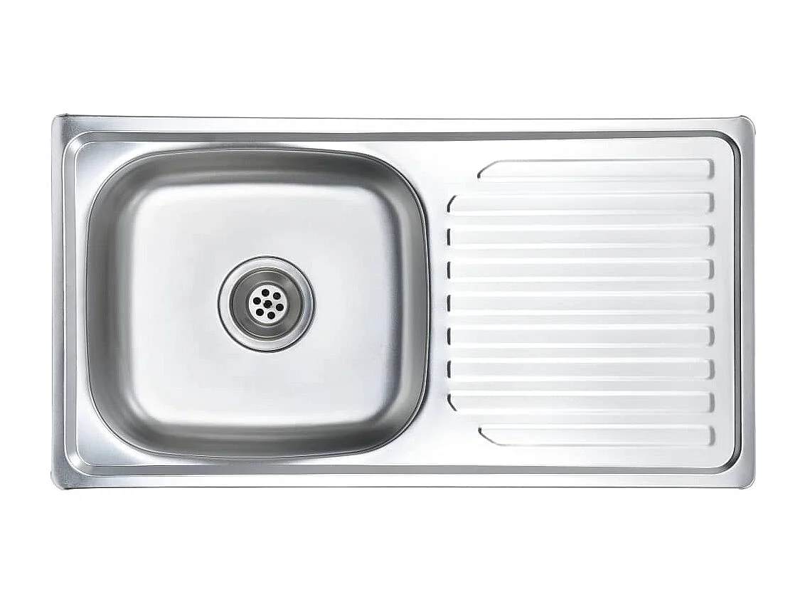 Evier de cuisine avec argenté 75 x 40 x 18 cm 02_0002358