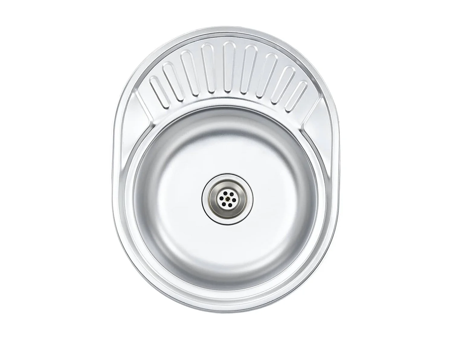 Fregadero de cocina con colador y sifón fregadero ovalado fregadero empotrado fregadero de cocina interior hogar resistente acero inoxidable 02_0002357