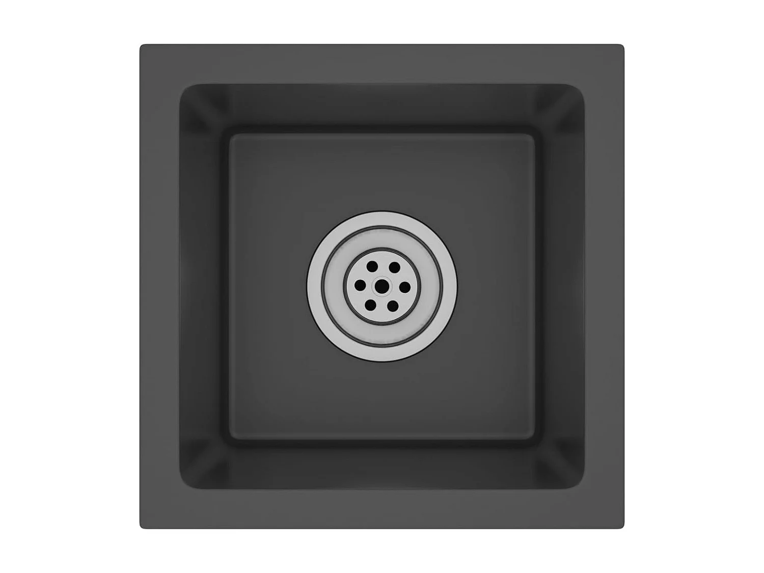 Pia de cozinha artesanal para casa interior pia de banheiro 30 x 30 cm aço inoxidável preto 02_0002450