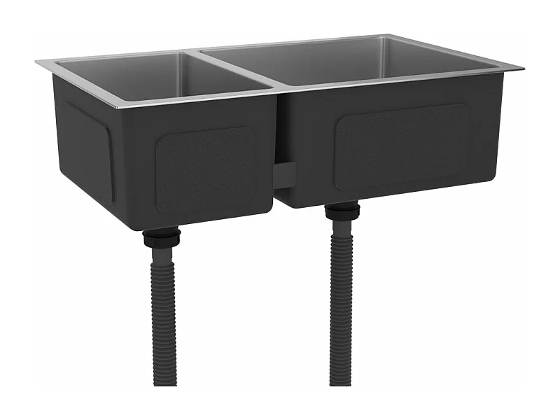 Pia de cozinha embutida casa interior montagem superior ou inferior resistente a arranhões e impactos 71,5 x 44 cm aço inoxidável 02_0002477