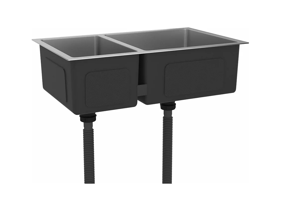 Lavello cucina lavello da incasso interno casa montaggio sopra o sotto resistente ai graffi e agli urti 71,5 x 44 cm acciaio inox 02_0002477