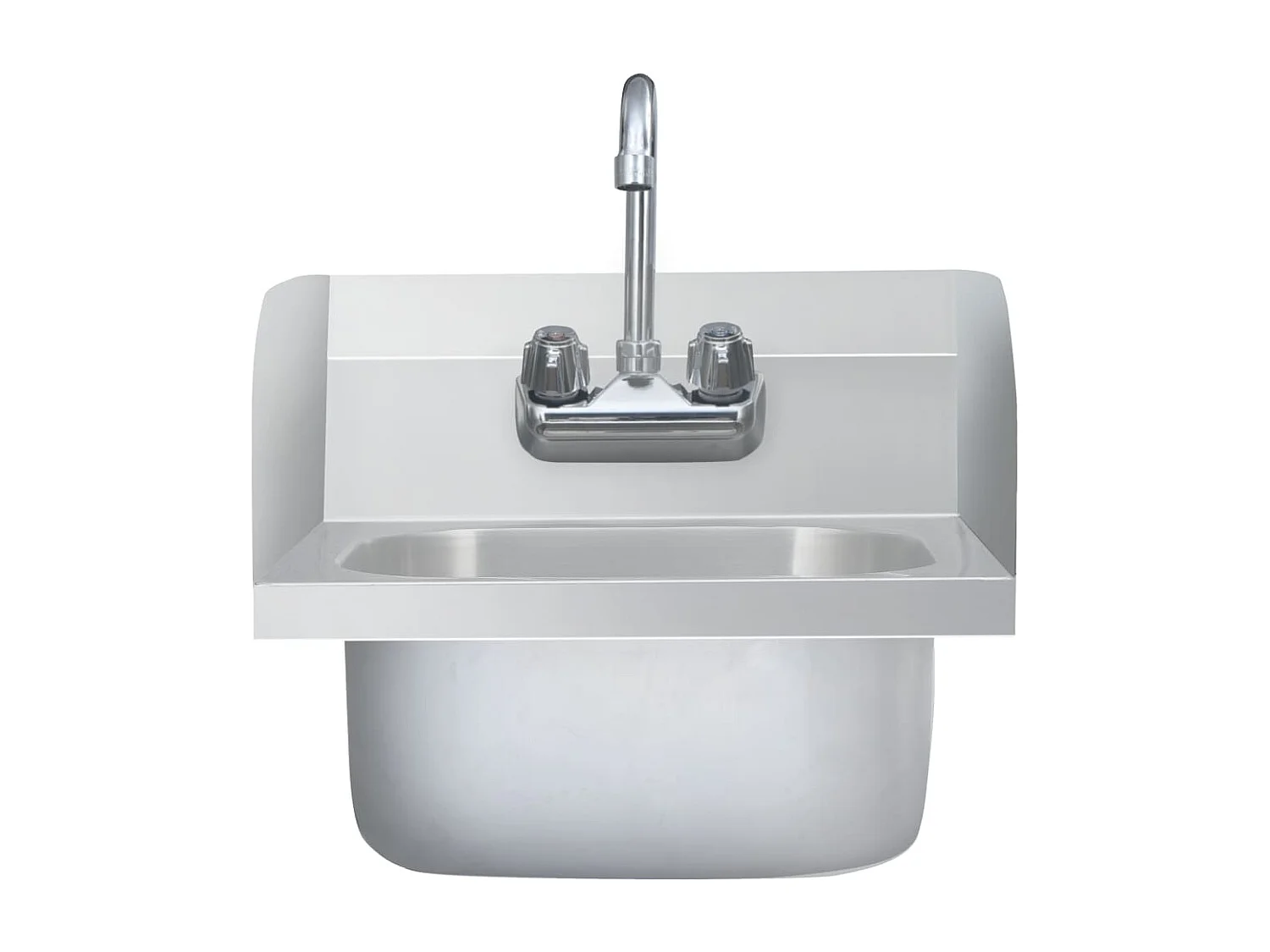 Lavabo commercial de lavage argenté 40 x 40 x 46 cm 02_0002447