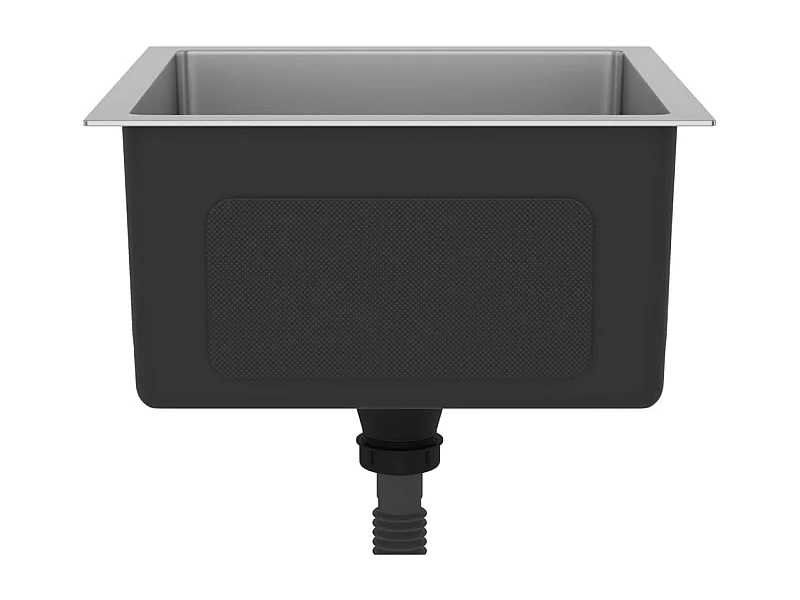 Pia de cozinha artesanal interior lavatório de banheiro 40 x 40 cm aço inoxidável prateado 02_0002451