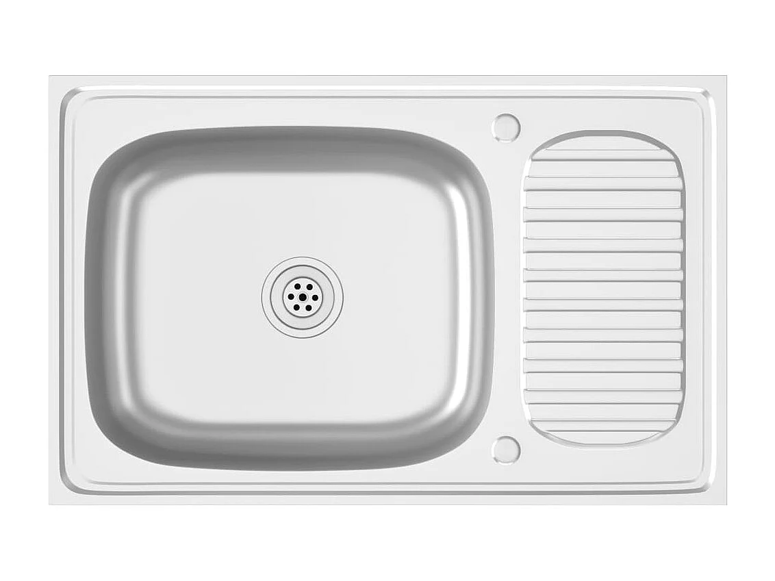 Jeu d'evier de cuisine argenté 80 x 50 x 15.5 cm 02_0002427