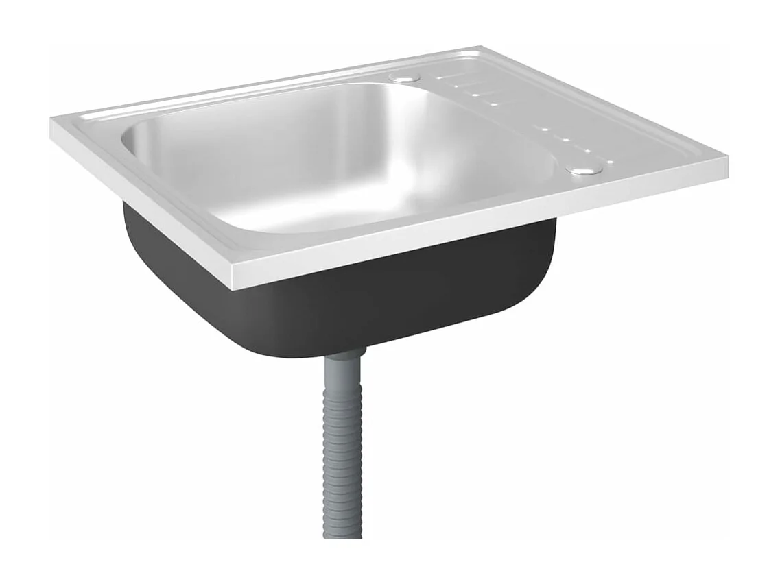 Jeu d'évier de cuisine argenté 50 x 60 x 15.5 cm 02_0004353