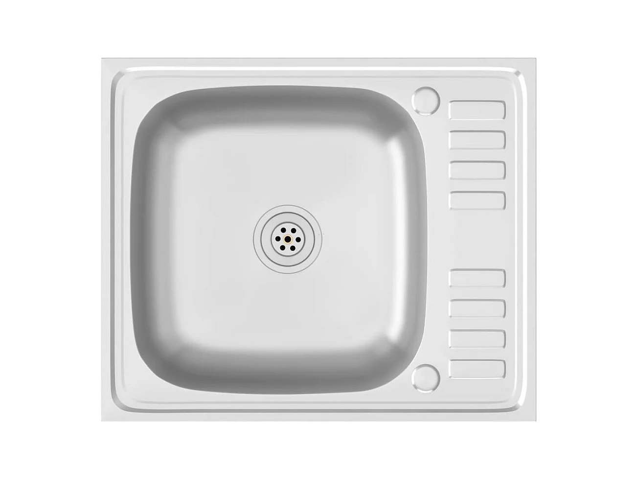 Conjunto de pia e escorredor de cozinha pia embutida pia de cozinha interior de casa prata 50 x 60 x 15,5 cm aço inoxidável 02_0004353