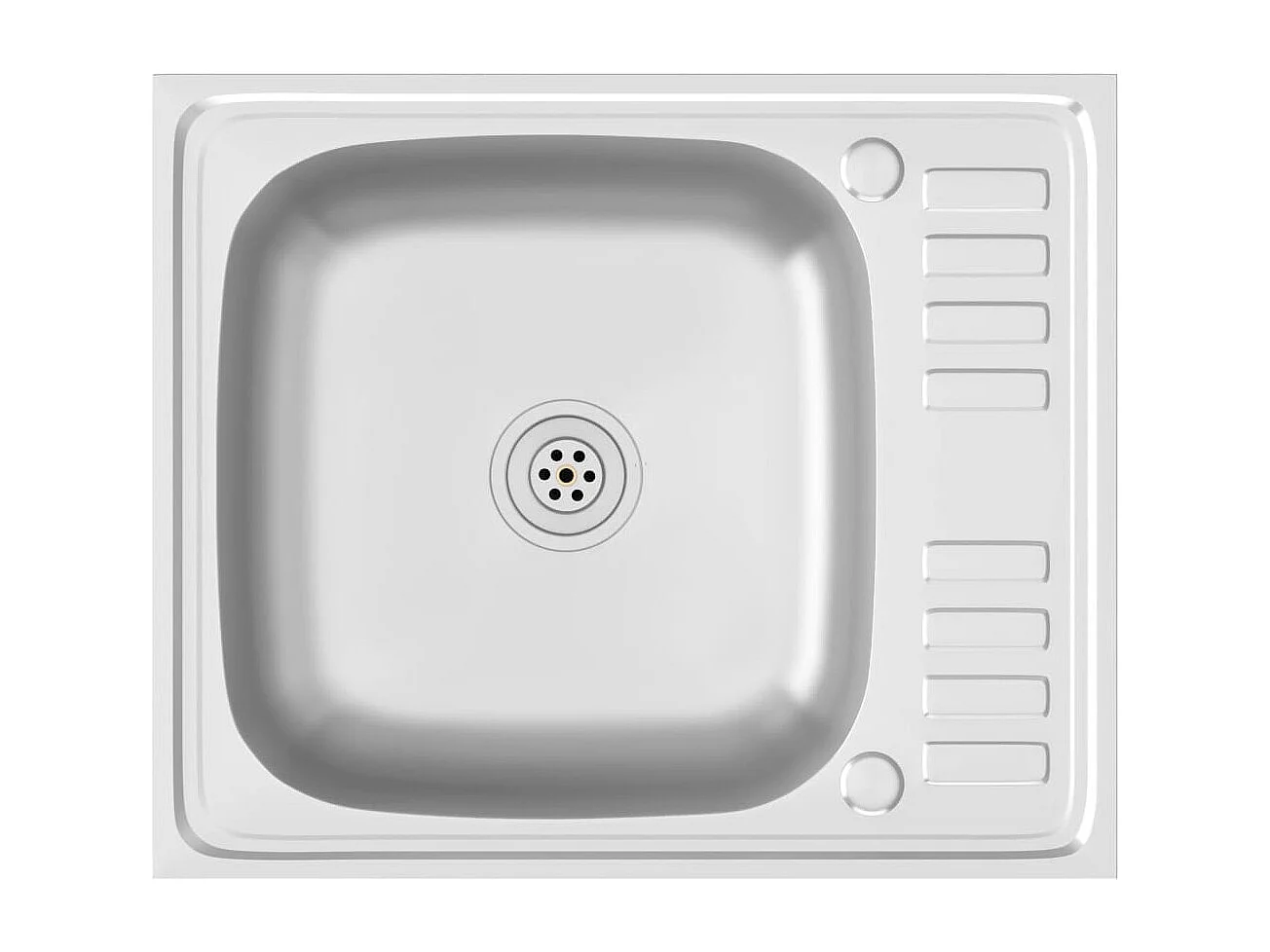 Juego de fregadero y escurridor de cocina fregadero empotrado fregadero de cocina interior plateado 50 x 60 x 15,5 cm acero inoxidable 02_0004353