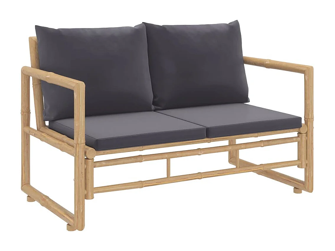 Salon de jardin meuble bambou marron 90 x 50 x 45 cm 02_0015890