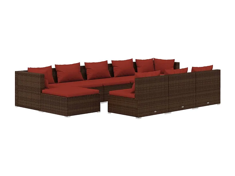 Salon de jardin meuble résine marron 70 x 70 x 60.5 cm 02_0015090