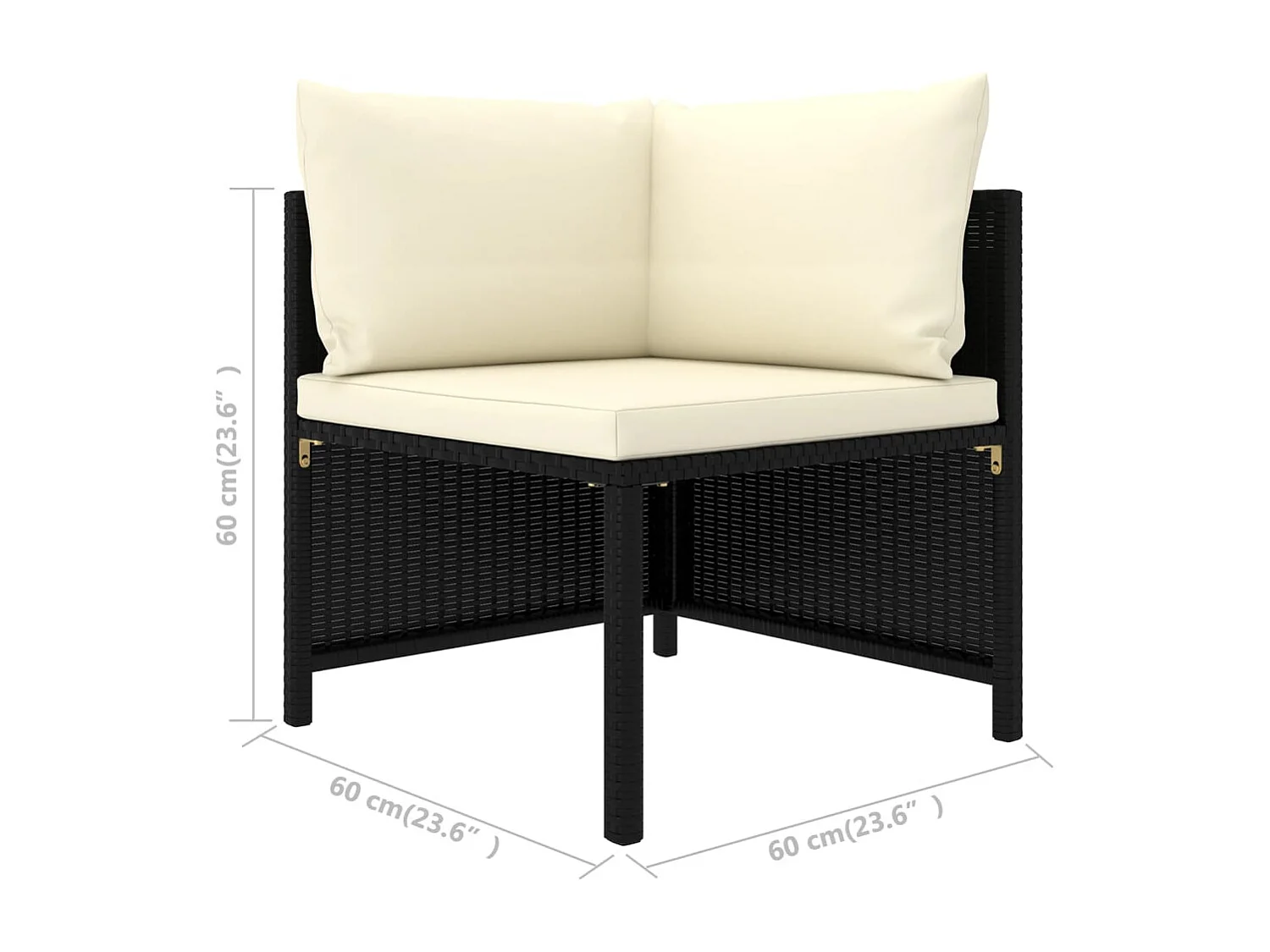 Mobili da giardino mobili da esterno Set di mobili da 8 pezzi con cuscini in resina intrecciata nera 02_0017736