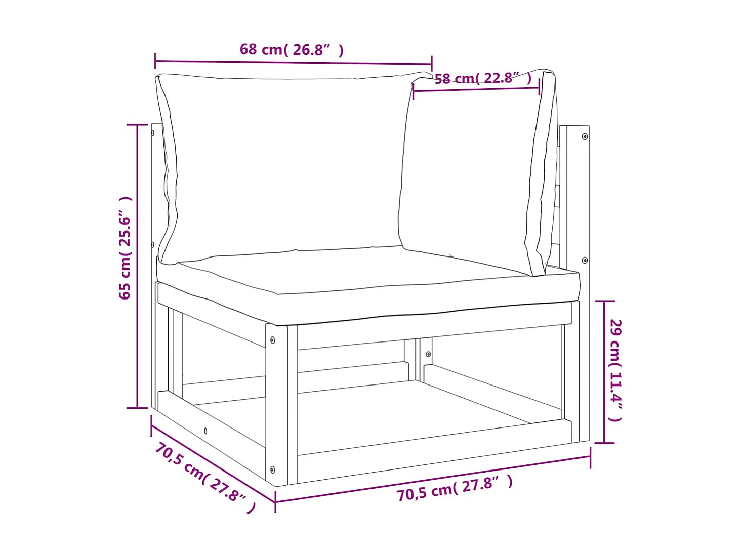 Salon de jardin meuble bois marron 90.5 x 70.5 x 65 cm 02_0018171